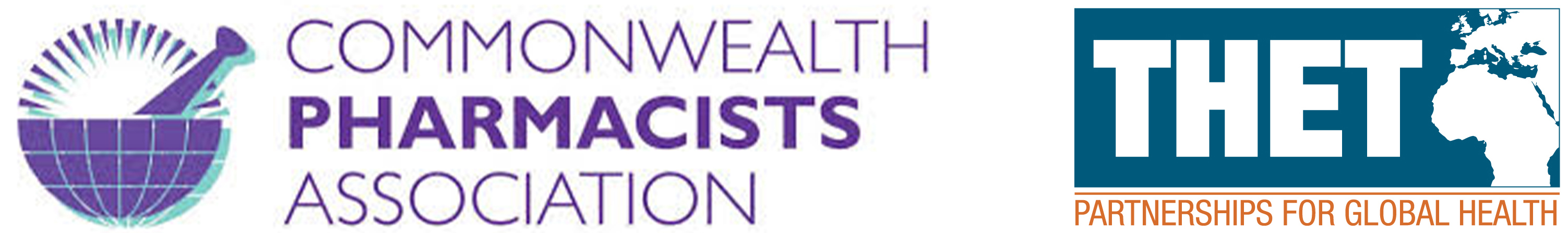 Commonwealth Pharmacist Association and THET logos